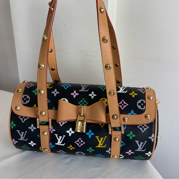 LV Marikami Black Multicolor Monogram with studs bag - Picture 1 of 8